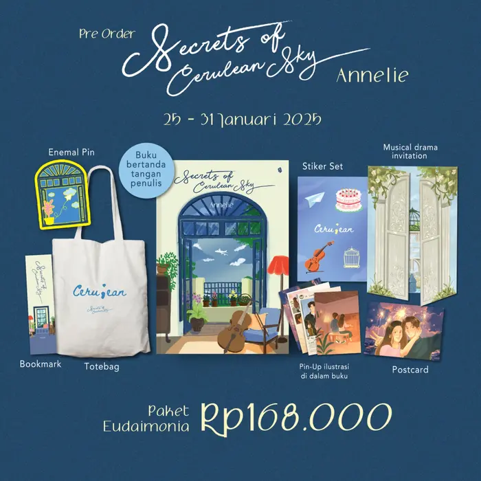Gambar Buku Novel Secret Cerulean Sky - Eudaimonia dari bumifiksijakarta Jakarta Selatan 4 Tokopedia