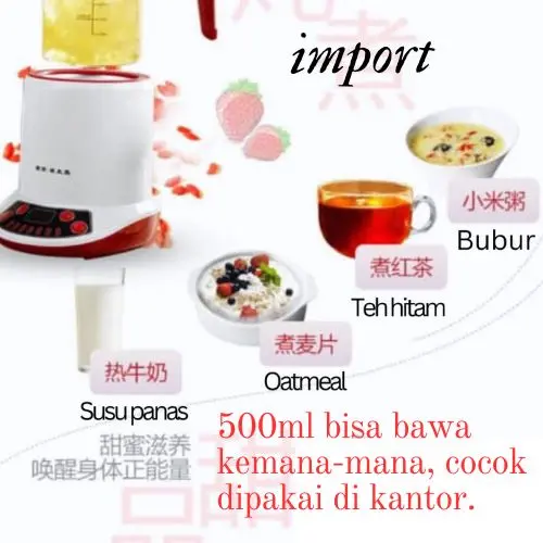 Slow Steamer Cooker Listrik Sarang Walet Jamu Sup Herbal Teh Manisan 7