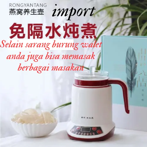 Slow Steamer Cooker Listrik Sarang Walet Jamu Sup Herbal Teh Manisan 0