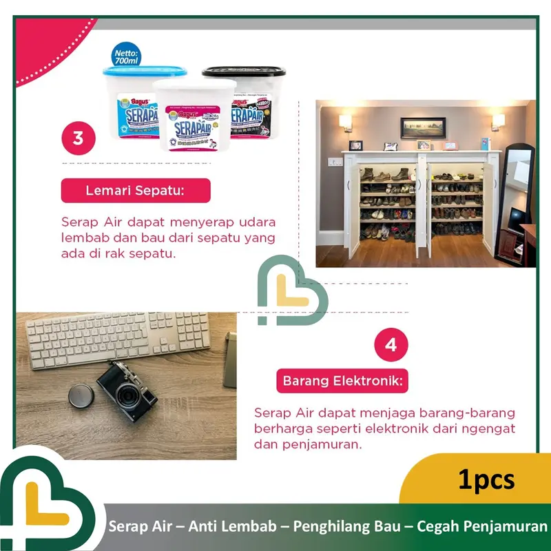 Bagus Serap Air Dehumidifier Box Penyerap Udara Lembab Bau Cegah Ngengat Penjamuran 700ml 4