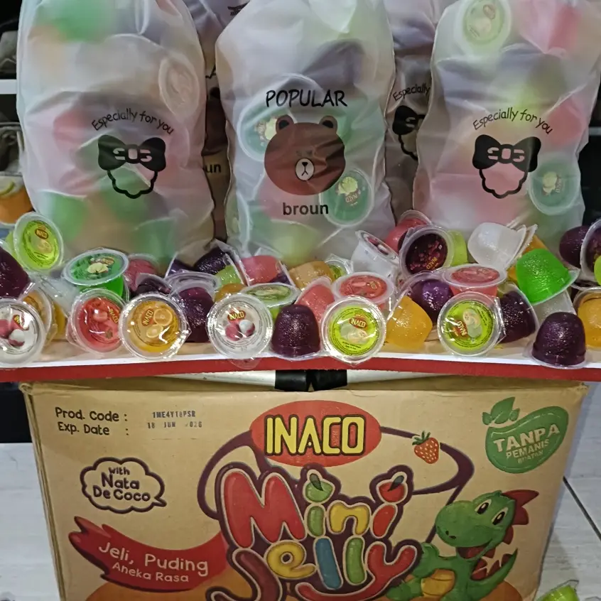 Inaco mini jelly aneka rasa 1kg isi 67 pcs