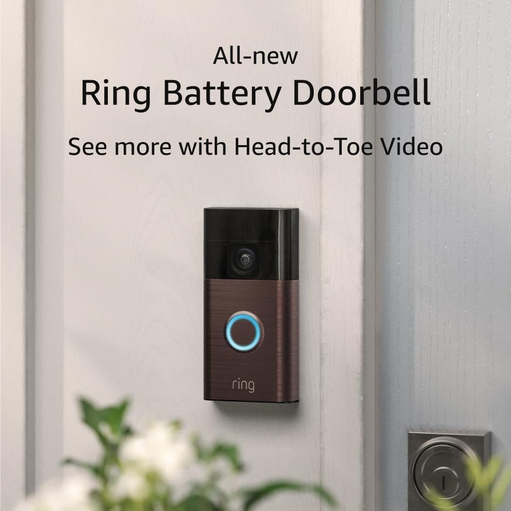 Ring Video Doorbell – 1080p HD video, improved motion detection, easy installation, connect Alexa | Lonceng Pintu Pintar Dengan Kamera Wifi
