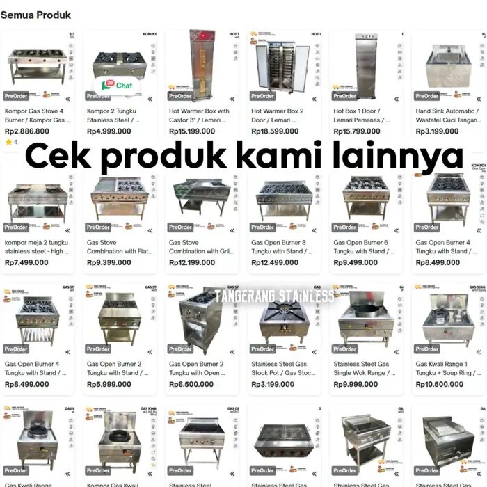 Grease Trap Stainless Steel 201 dim.40x30x25 cm - custom 2 lubang 3" 6