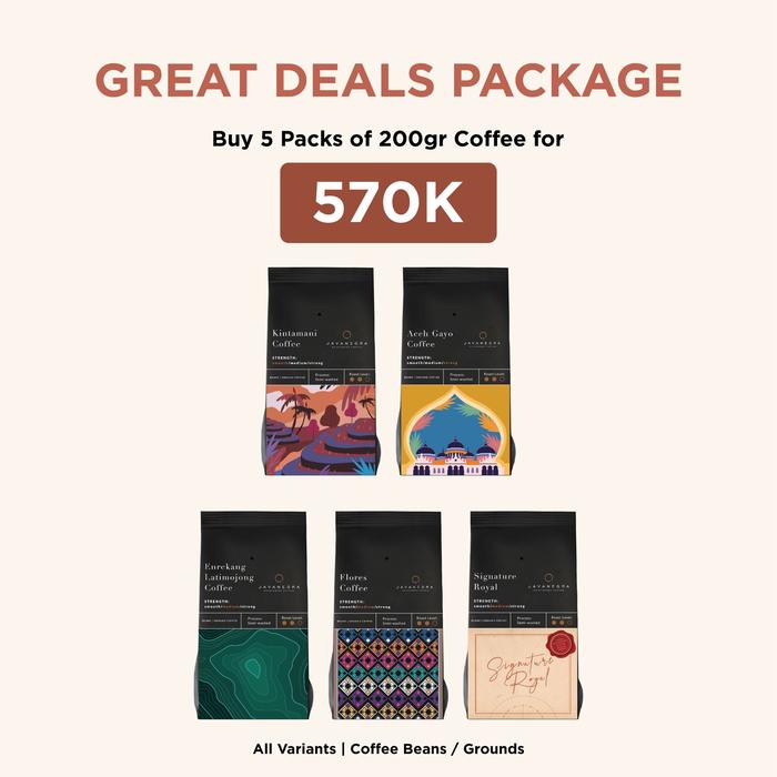 Gambar 5 Pack of Coffee Beans / Ground - Aceh Gayo, BEANS / BIJI dari Javanegra Rainforest Coffee Kota Administrasi Jakarta Selatan Tokopedia