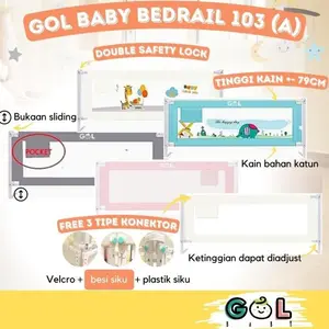 [BARU] PENGAMAN RANJANG MESH SECURITY BABY BEDRAIL TINGGI 103 CM