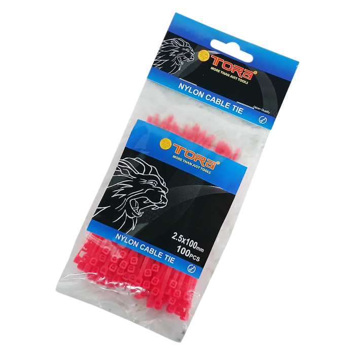 Gambar TORA Kabel Tis Nylon 2.5 x 100 mm - Tali Ikat Warna Merah 100 Pcs dari Tora Official Shop Kab. Bandung Tokopedia