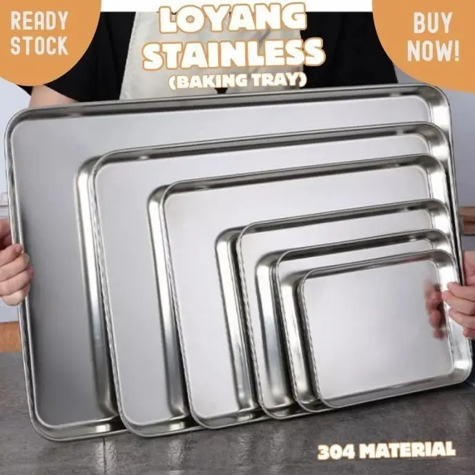 Baking tray Stainless 304 TEBAL nampan tinggi 2.5cm ukuran 41x31