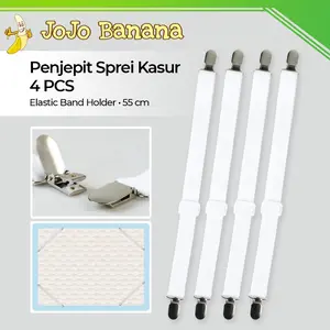 Penjepit Clip Sprei Kasur Elastic Band Holder 4 PCS - 200TC - Jepitan Sprei