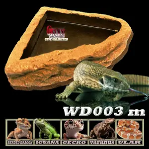 WD003M WATERDISH WATER FEEDING DISH TEMPAT MAKAN MINUM VARANUS SAVMON SAVANNAH BIAWAK LIZARD BEARDED DRAGON BD DUNNER KADAL BERJENGGOT POGONA MITCHELLI IGUANA GECKO AFT TOKEK ULAR CORNSNAKE WADAH MAKANAN MINUMAN MANGKUK KALSIUM REPTILE