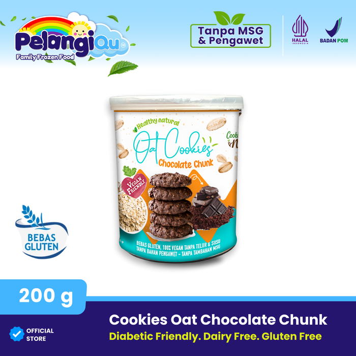 Gambar CHOCO CHUNK Organic Oat Cookies Gluten Free 100% vegan - Cookie Nature dari PELANGI HEALTHY FROZEN FOOD OFFICIAL Kab. Bekasi Tokopedia