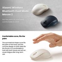 Gambar Xiaomi Dual-mode Wireless Mouse 2 Bluetooth - USB Receiver 2.4Ghz DUAL MODE 1200DPI Silent Click - Hitam dari Queen-id Kab. Tangerang 2 Tokopedia
