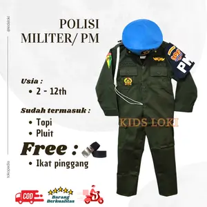 seragam polisi militer anak baju PM anak pakaian tentara anak baju profesi polisi militer anak