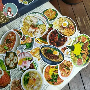 sticker makanan set dekorasi bujo jurnaling art foodie sticker masakan nusantara lebaran