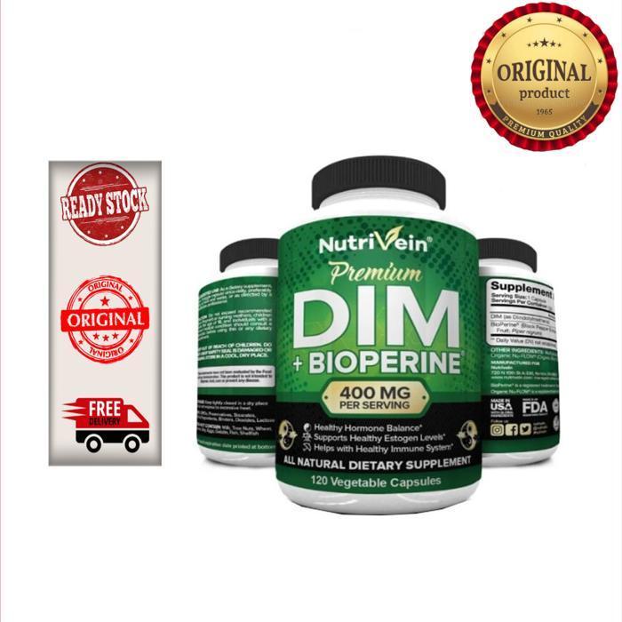 New Nutrivein Premium Dim 400Mg Diindolylmethane + Bioperine - 120 Caps