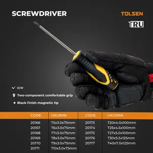 OBENG TORX BINTANG SEGI 6 / T5 T6 T7 T8 T9 T10 T20 T25 T27 T30 T40 / SCREWDRIVER Tolsen