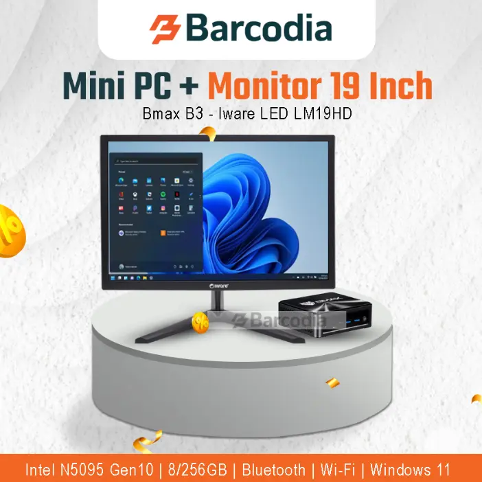 Paket Pc MINI BMAX Windows 11 + Monitor Iware LM19 HD 19" 0