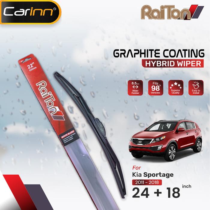 Gambar Raiton Wiper Coating Hybrid Sepasang For Toyota Camry 2002-2007 24" & 18" - 2 Pcs dari Carinnstore Kota Administrasi Jakarta Pusat Tokopedia
