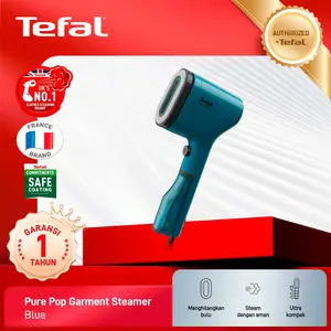 TEFAL Handheld Steamer / Setrika Uap Pure Pop Garment Steamer Blue