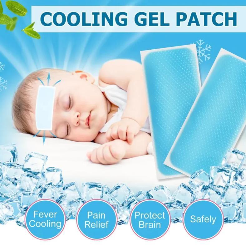 2/10/20Pcs Baby Cooling Patches for Fever Discomfort & Pain Relief, Kids Adults Cooling Relief Fever Reducer Sticker for Summer - 3pack(6pcs)