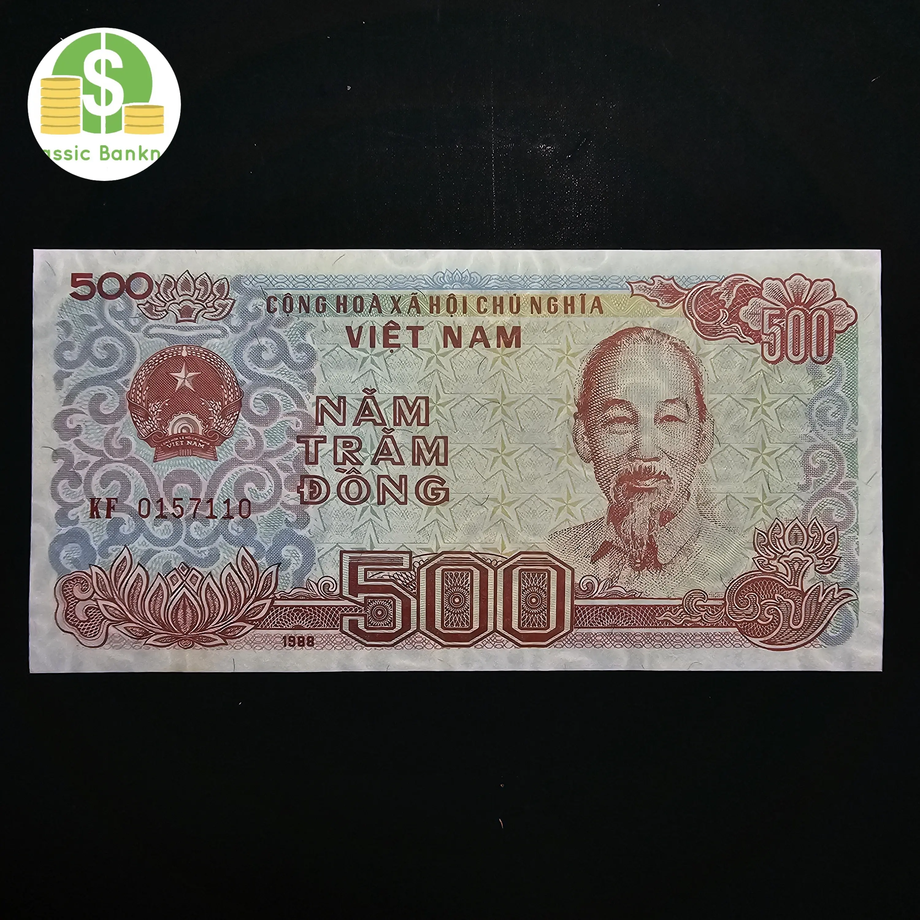 Uang Kuno Vietnam 500 Dong th 1988