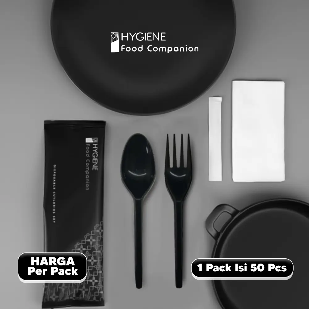 Set Sendok Plastik , Garpu Plastik, Tissue , Tusuk Gigi PREMIUM