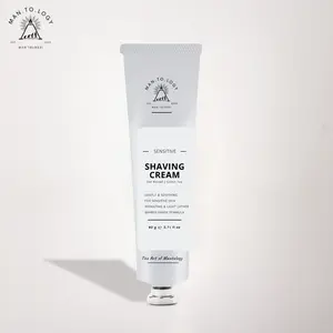 MANTOLOGY Shave Shaving Cream Sensitive with Oat Kernel & Green Tea / Krim Cukur