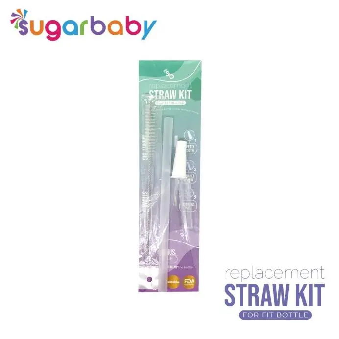 SUGAR BABY REPLACEMENT STRAW & KIT FOR TRITAN FIT BOTTLE TFBR2000 BERKUALITAS 0