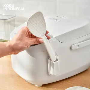 KODU Tempat Centong Nasi Tempel Minimalis Kualitas Jepang – Holder Sendok Nasi dengan Suction untuk Rice Cooker Alat Dapur Putih Kitchenware