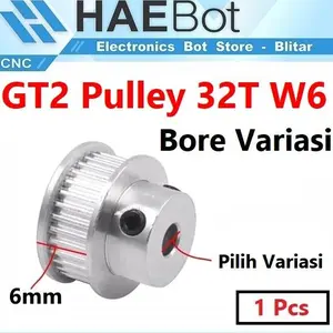 [EBS] GT2 PULLEY TIMING CNC 32T W6 BORE 5 6 6.35 8 10 PULEY 3D PRINTER