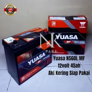 Aki Mobil Suzuki Ertiga, Baleno, Aerio Accu Yuasa NS60L MF 12Volt 45Ah