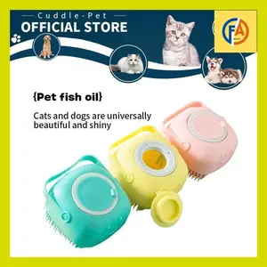 ARTHUR_ SIKAT MANDI KUCING ANJING SILIKON SISIR MANDI PIJAT BENTUK SILIKON SIKAT MANDI KUCING ANJING PELIHARAAN