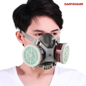 Topeng Gas Lab Kimia TaffGUARD N8305 Safety Mask Masker Cat Respirator Half Face with Activated Carbon Filter