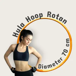 Hula Hoop Rotan 70 cm Hulahoop Asli Rotan Cincin Olahraga Diameter 70cm Fitness