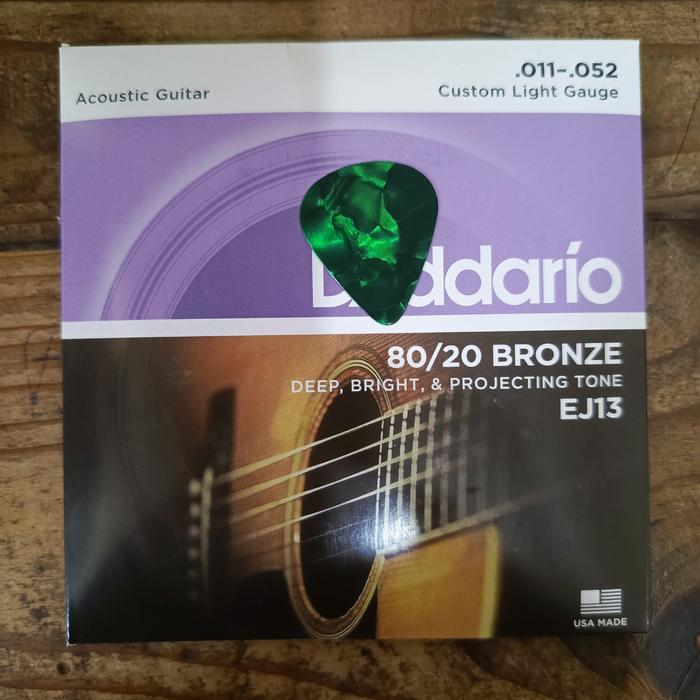 Gambar Senar Gitar Akustik EJ13 Phosphor Bronze 1 set  011-052  - Free Pick dari debalisale Kota Denpasar Tokopedia