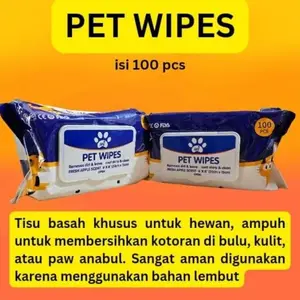 Ready PET WIPES TISU BASAH HEWAN ISI 100PCS