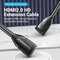 Gambar Vention Kabel HDMI 2.0 Extension Cable Female to Female 4K 60Hz 1080P 18Gbps High Speed - AAX dari Vention By Andalan Kota Administrasi Jakarta Utara 3 Tokopedia