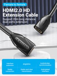 Gambar Vention Kabel HDMI 2.0 Extension Cable Female to Female 4K 60Hz 1080P 18Gbps High Speed - AAX dari Vention By Andalan Kota Administrasi Jakarta Utara 2 Tokopedia