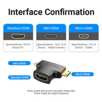 Gambar Vention Adapter Converter 2in 1 Micro/Mini HDMI to HDMI Female  - AGF dari Vention By Andalan Kota Administrasi Jakarta Utara 3 Tokopedia