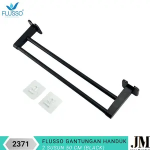 Gantungan Handuk 2 Susun Flusso Tempel Dinding Ukuran 30 40 50 60 70 Cm 2369 2374