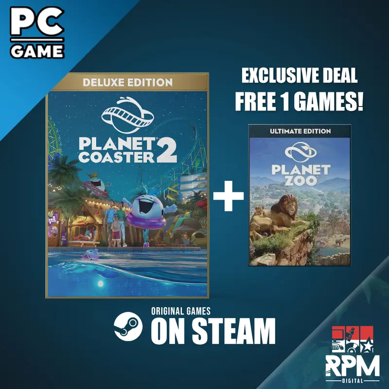 Planet Coaster 2 Deluxe Edition + Planet Zoo Ultimate Edition - PC ORIGINAL 0