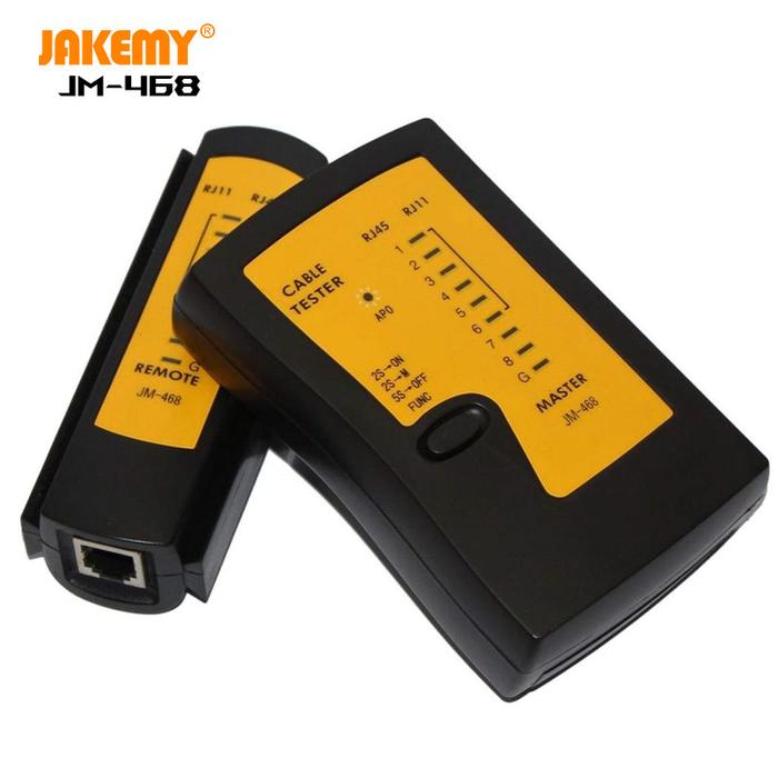 Gambar Jakemy JM-468 Penguji Kabel Jaringan RJ45 RJ11 RJ12 CAT5 CAT6 UTP Baterai 9V dari Ezren Official Store Kab. Tangerang Tokopedia