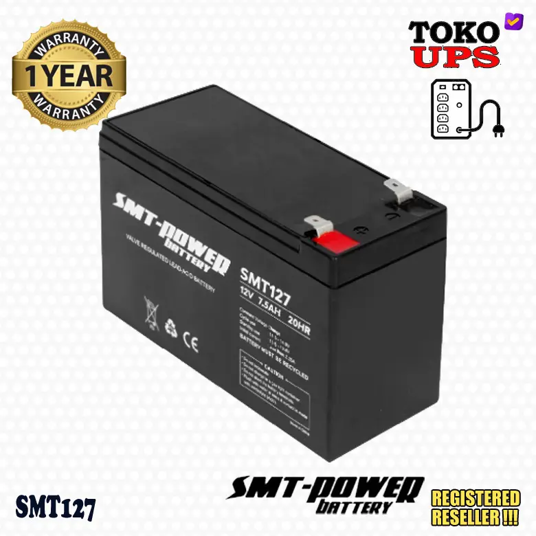 Baterai UPS 12V 7.5ah 7ah SMT 127