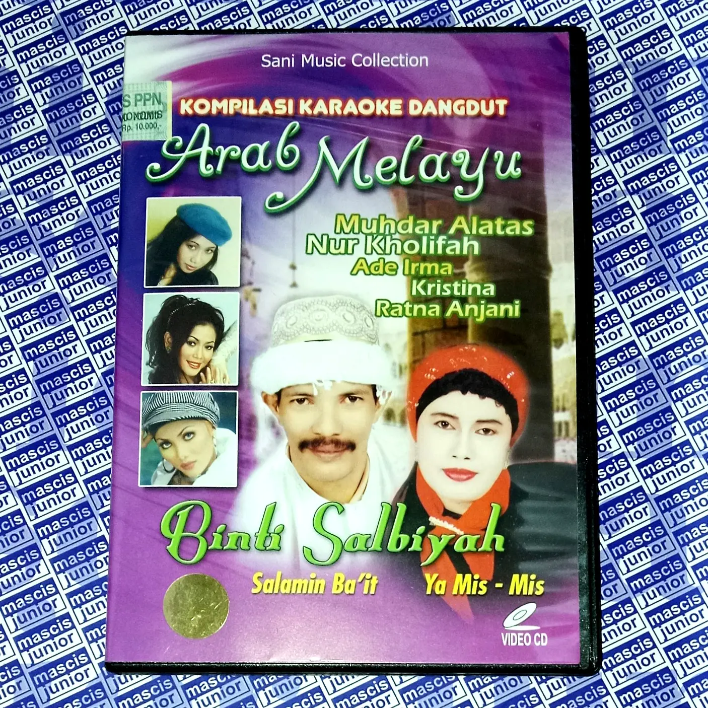VCD KOMPILASI KARAOKE DANGDUT Arab Melayu Muhdar Alatas Nur Kholifah Ade Irma Kristina Ratna Anjani Binti Salbiyah Salamin Ba'it Ya Mis - Mis V CD ORIGINAL