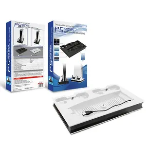 JP Charging Stand PS5 Slim Multifunctional Vertical Cooling Fan Charging Stand Disc PS5 OIVO RGB Lights