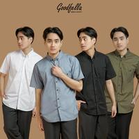 Gambar Kemeja polos pria basic lengan pendek - busan | Goodfella - Hitam, M dari goodfella Kota Administrasi Jakarta Pusat 1 Tokopedia