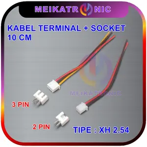 Kabel Terminal XH2.54 10cm Konektor Soket Terminal 2P 3P XH 2.54 Kabel Socket Connector