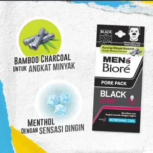 Biore men pore pack isi 4's Komedo Pengangkat Membersihkan Wajah Cleansing