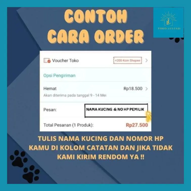 L'Lusi_ Kalung Kucing Custom Nama Bahan Liontin Akrilik Silver Gratis Lonceng Bunyi Anyaring 3