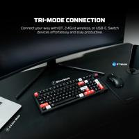Gambar Fantech Atom Pro Series MK917 MK918 Gaming Keyboard 3 connection ,  5 pin Hotswappable Switch , Windows & MacOS , Atom Pro 79 , Atom Pro 97 , TFT Screen , RGB Lighting Baterai Kabel - ATOM PRO 79 BLK, BLUE Switch dari Click & Go Tokopedia Kota Bandung 2 Tokopedia