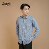 Gambar Kemeja garis stripes salur pria lengan panjang - tokyo | Goodfella - Biru, M dari goodfella Kota Administrasi Jakarta Pusat 3 Tokopedia